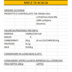 MIELE DI ACACIA SLOVENA GR 450